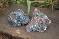 Natural Drusy Coated Ball Malachite On Dolomite Specimens x 2 From Likasi, Congo - Toprock Gemstones and Minerals 