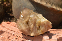 Natural Smokey Phantom Quartz Clusters x 4 From Luena, Congo - TopRock