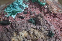 Natural Salrose With Silky Malachite Specimen x 1 From Kakanda, Congo - Toprock Gemstones and Minerals 
