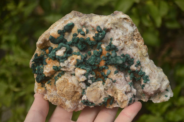 Natural Rare Ball Malachite On Golden Limonite Quartz & Dolomite Specimen x 1 From Kambove, Congo - Toprock Gemstones and Minerals 