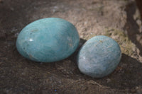 Polished Blue Amazonite Palm Stones  x 13 From Madagascar - Toprock Gemstones and Minerals 