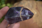 Polished Deep Purple Chevron Amethyst Points  x 4 From Zambia - Toprock Gemstones and Minerals 