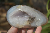 Polished Crystal Centred Agate Geodes  x 5 From Madagascar