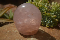 Polished Pink Rose Quartz Standing Free Forms x 2 From Ambatondrazaka, Madagascar - TopRock