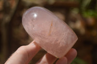 Polished Pink Rose Quartz Standing Free Forms x 2 From Ambatondrazaka, Madagascar - TopRock
