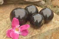 Polished Rare Sparkling Blue Water (Iolite) Sapphire Spheres  x 6 From Madagascar - TopRock