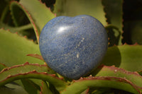 Polished Blue Lazulite Hearts x 6 From Madagascar