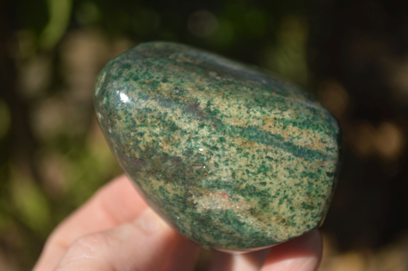 Polished Fluorescent Ruby Corundum In Chrome Verdite Free Forms x 4 From Zimbabwe - Toprock Gemstones and Minerals 