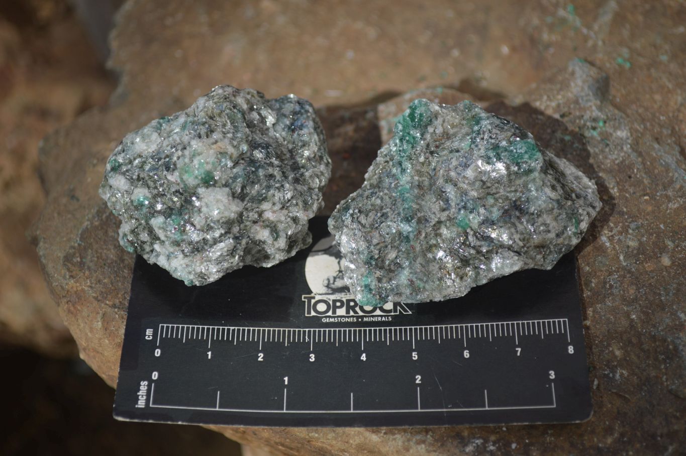 Natural Rare Emerald Mica In Matrix Cobbed Specimens x 20 From Mutoko, Zimbabwe - Toprock Gemstones and Minerals 