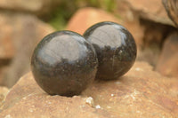 Polished Rare Sparkling Blue Water (Iolite) Sapphire Spheres  x 6 From Madagascar - TopRock