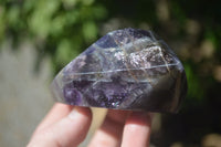 Polished Deep Purple Chevron Amethyst Points  x 4 From Zambia - Toprock Gemstones and Minerals 