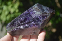 Polished Deep Purple Chevron Amethyst Points  x 4 From Zambia - Toprock Gemstones and Minerals 