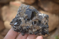 Natural Schorl Black Tourmaline Specimens x 6 From Erongo, Namibia - Toprock Gemstones and Minerals 