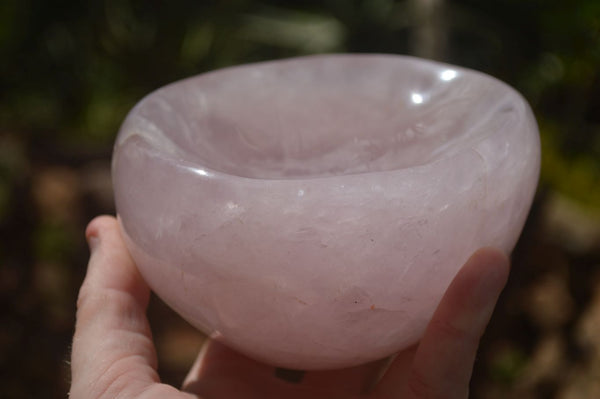 Polished  Gemmy Pink Rose Quartz Bowls x 2 From Ambatondrazaka, Madagascar - TopRock
