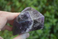 Polished Gemmy Chevron Amethyst Points  x 2 From Zambia - Toprock Gemstones and Minerals 