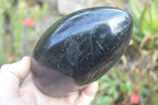 Polished Schorl Black Tourmaline Standing Free Form x 1 From Madagascar - Toprock Gemstones and Minerals 
