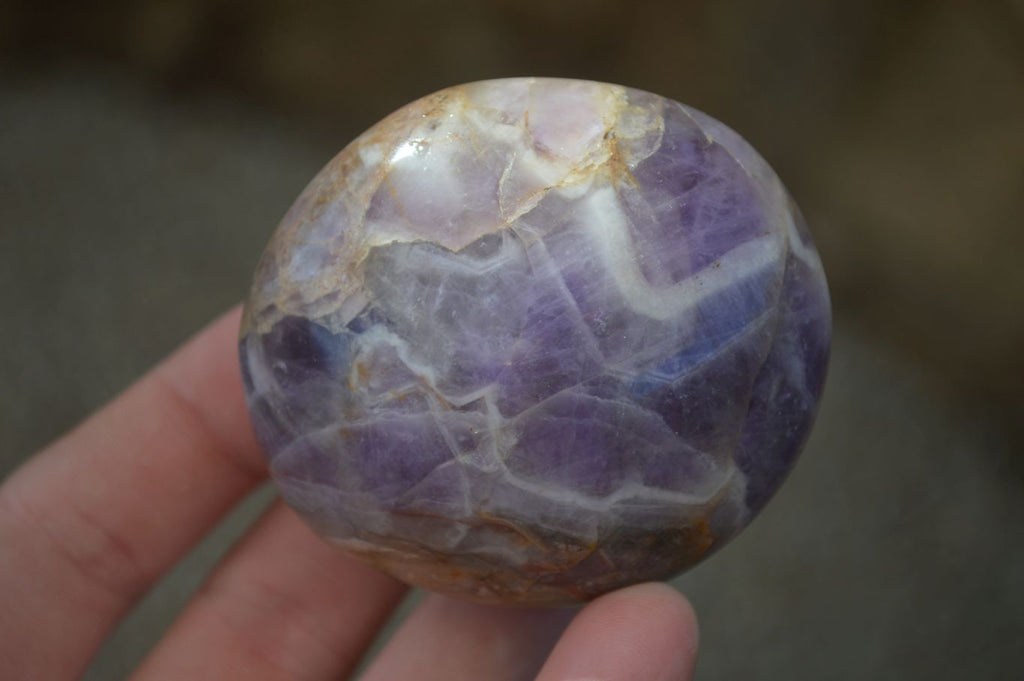 Polished Amethyst Galet / Palm Stones x 12 From Madagascar - Toprock Gemstones and Minerals 