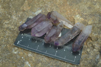 Natural Smokey Amethyst Quartz Crystals  x 35 From Chiredzi, Zimbabwe - Toprock Gemstones and Minerals 