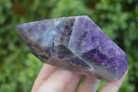 Polished Gemmy Chevron Amethyst Points  x 2 From Zambia - Toprock Gemstones and Minerals 