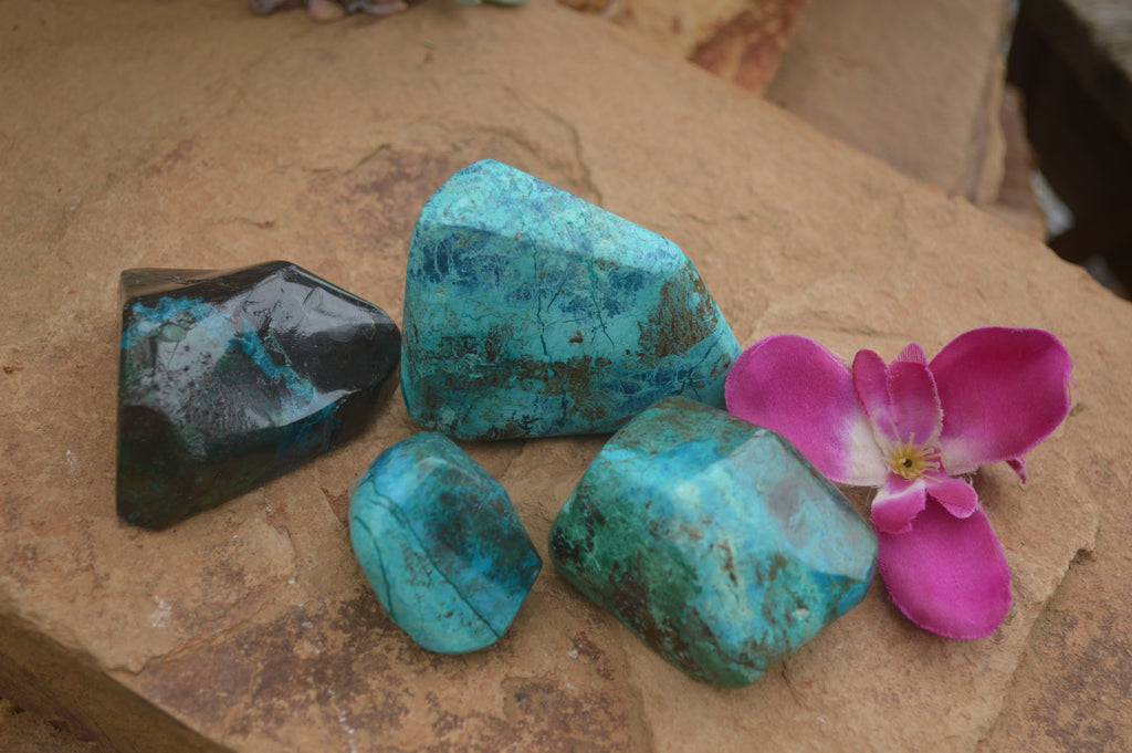 Polished Blue Shattuckite Free Forms  x Sold Per 1Kg From Kaokoveld, Namibia - TopRock