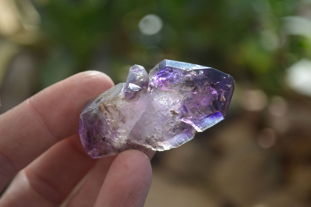 Natural Window Amethyst Crystals  x 12 From Chiredzi, Zimbabwe - Toprock Gemstones and Minerals 