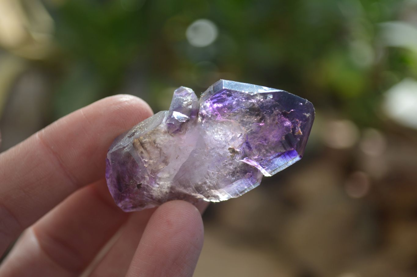 Natural Window Amethyst Crystals  x 12 From Chiredzi, Zimbabwe - Toprock Gemstones and Minerals 