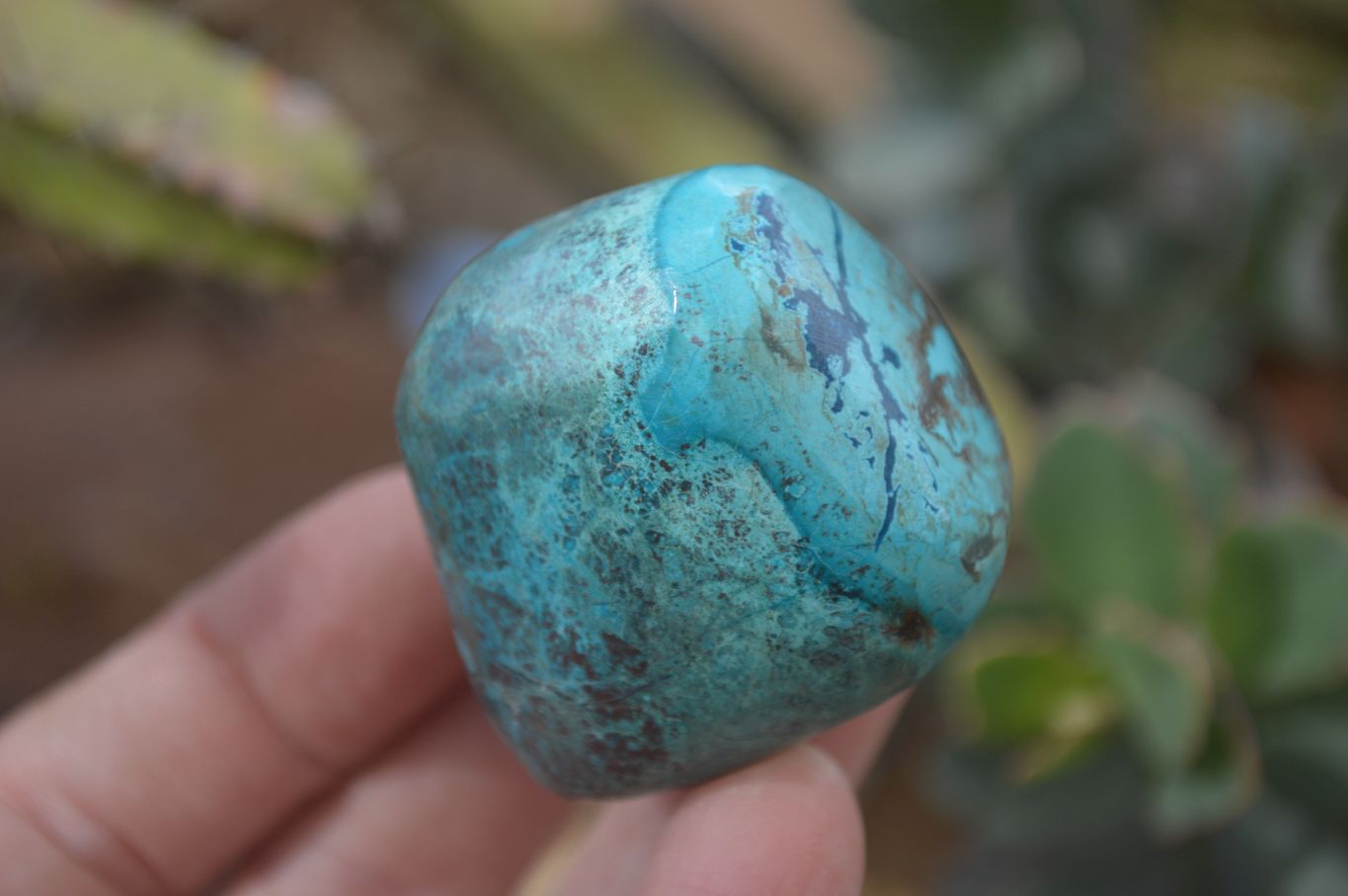 Polished Blue Shattuckite Free Forms  x 6 From Kaokoveld, Namibia - Toprock Gemstones and Minerals 