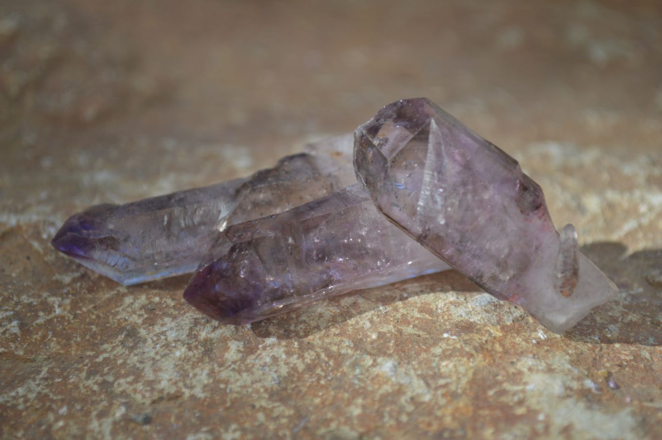 Natural Smokey Amethyst Quartz Crystals  x 35 From Chiredzi, Zimbabwe - Toprock Gemstones and Minerals 