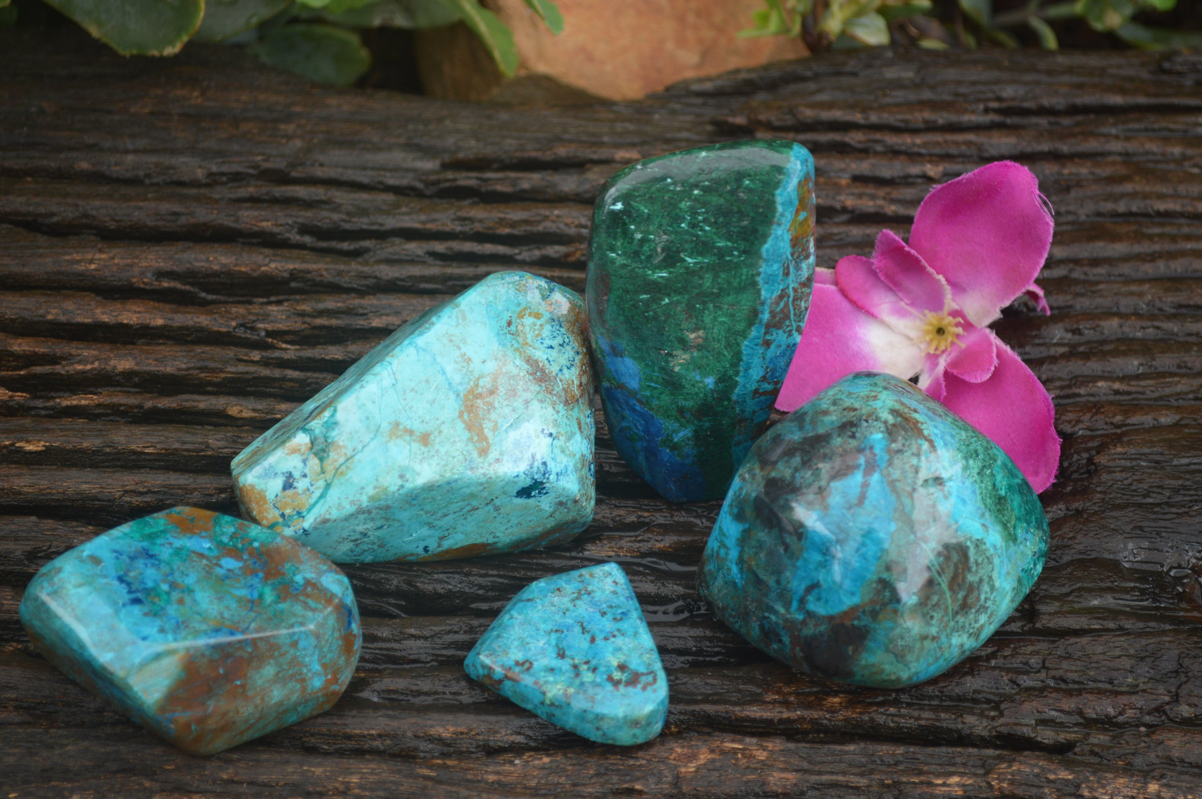 Polished Blue Shattuckite Free Forms  x Sold Per 1Kg From Kaokoveld, Namibia - TopRock