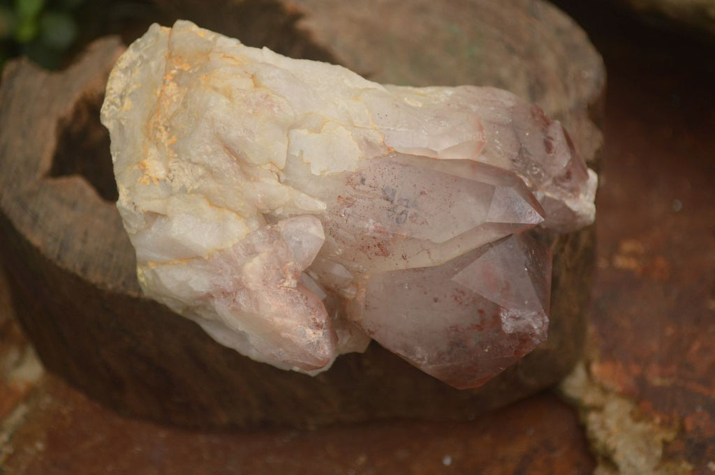 Natural Red Hematoid Quartz Clusters x 2 From Karoi, Zimbabwe - Toprock Gemstones and Minerals 