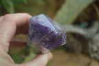 Polished Chevron Amethyst Points  x 2 From Zambia - Toprock Gemstones and Minerals 