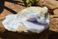 Natural Blue Lace Agate Geode Specimens  x 2 From Nsanje, Malawi - TopRock
