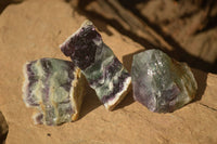 Natural Rough Watermelon Fluorite Cobbed Specimens  x 35 From Uis, Namibia - Toprock Gemstones and Minerals 