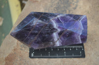 Polished Gemmy Chevron Amethyst Points  x 2 From Zambia - Toprock Gemstones and Minerals 