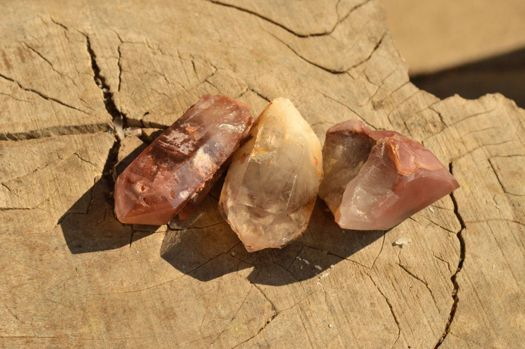 Natural Single Red Hematoid Phantom Quartz Crystals  x 35 From Karoi, Zimbabwe - TopRock