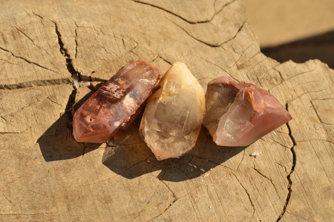 Natural Single Red Hematoid Phantom Quartz Crystals  x 35 From Karoi, Zimbabwe - TopRock