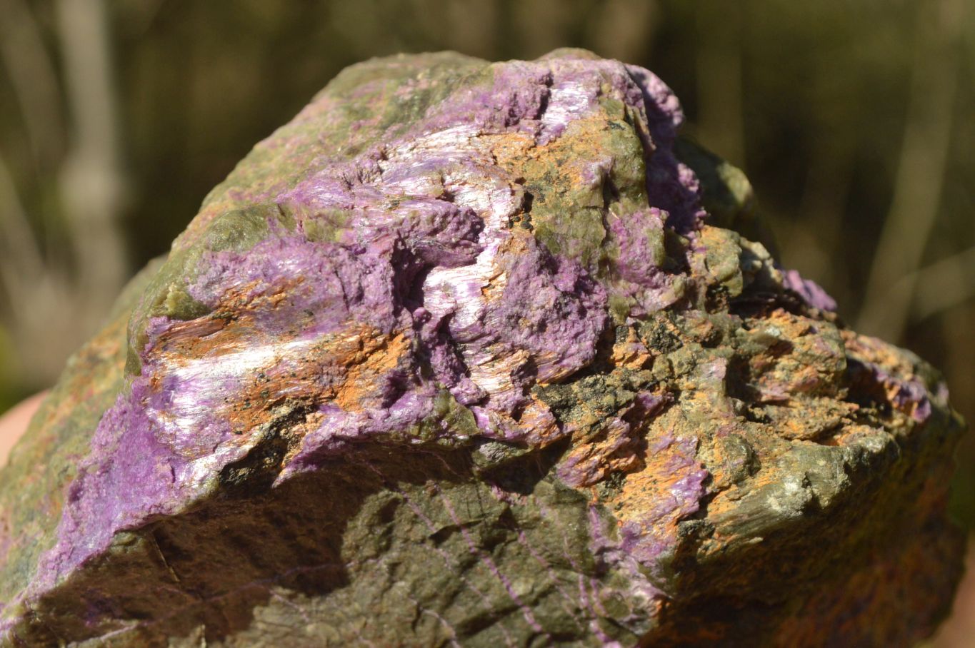 Natural Stichtite With Green Serpentine (Atlantisite) Specimens  x 3 From Southern Africa - TopRock