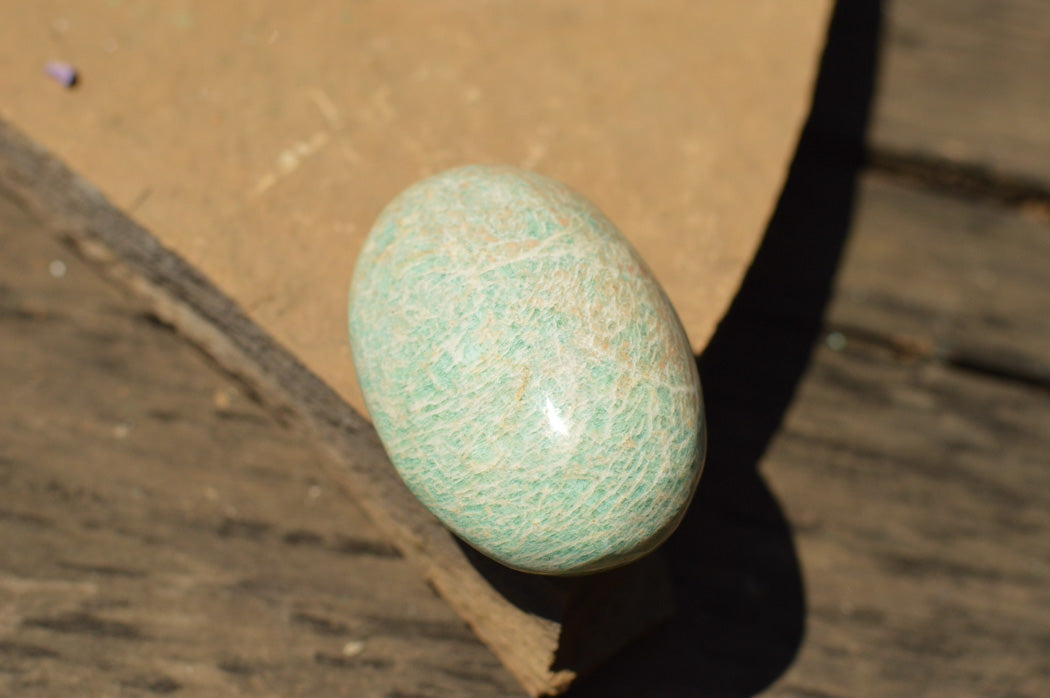 Polished Blue Kobi Amazonite Gallets  x 6 From Zimbabwe - TopRock