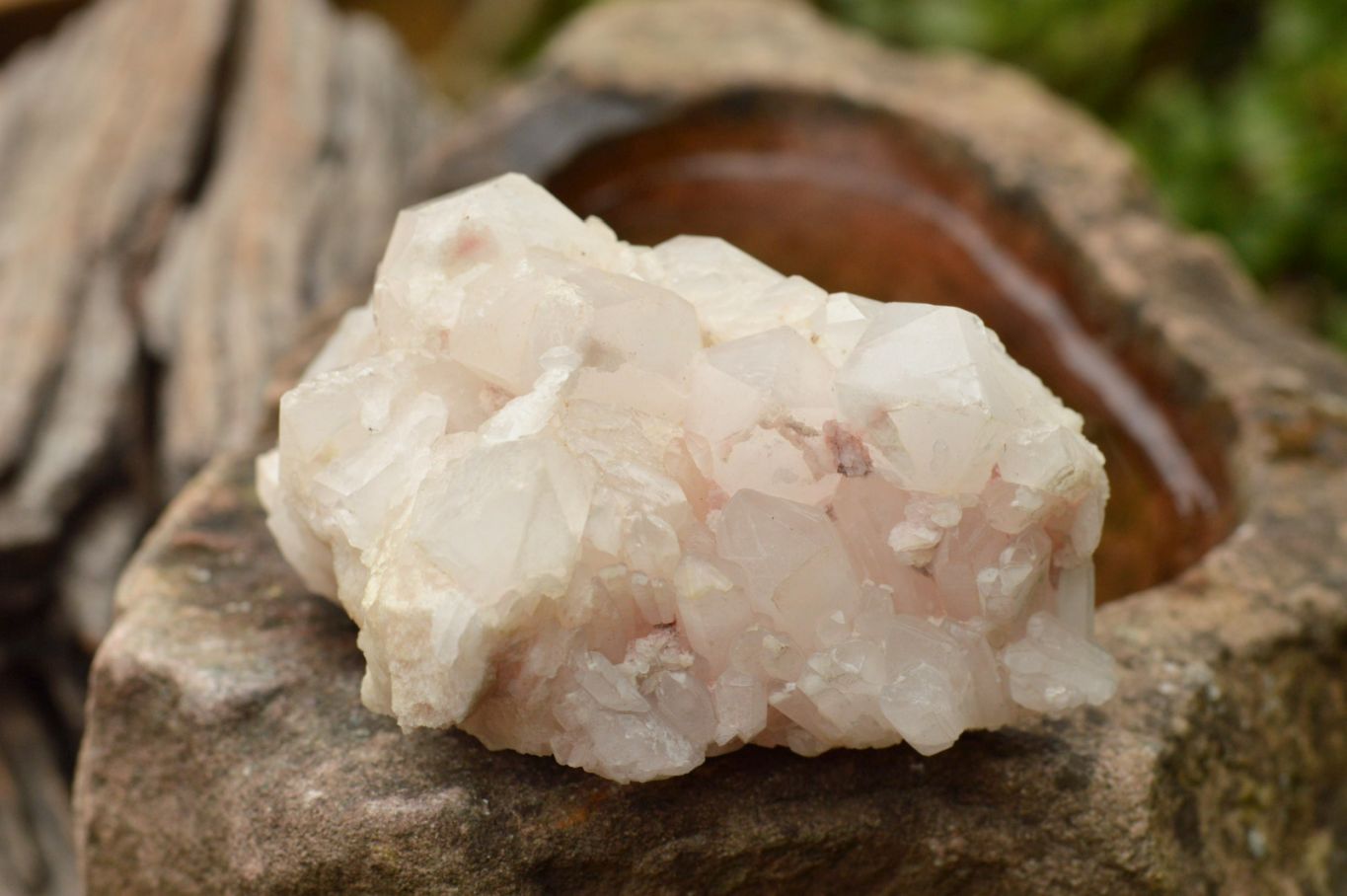 Natural Affordable White Quartz Clusters x 5 From Madagascar - TopRock