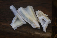 Natural Etched Blue Chalcedony Specimens x 35 From Nsanje, Malawi - Toprock Gemstones and Minerals 