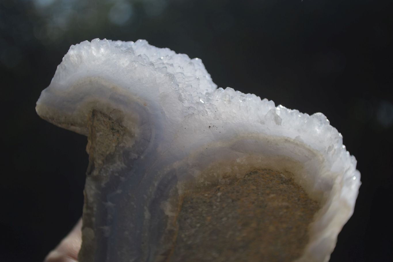 Natural Blue Lace Agate Geode Specimens  x 3 From Nsanje, Malawi - Toprock Gemstones and Minerals 