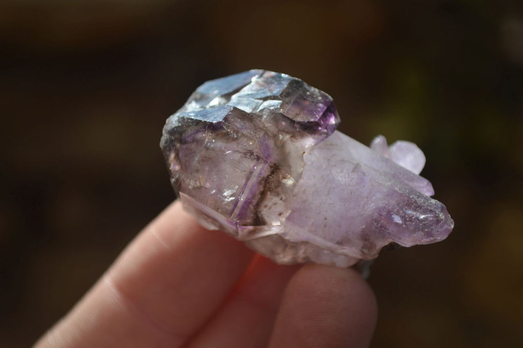Natural Window Amethyst Crystals  x 12 From Chiredzi, Zimbabwe - Toprock Gemstones and Minerals 