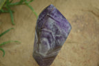 Polished Chevron Amethyst Points  x 2 From Zambia - Toprock Gemstones and Minerals 