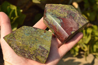 Polished Dragon Bloodstone Points  (Bastite) x 3 From Tshipies, South Africa - TopRock