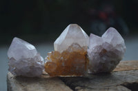 Natural Small Spirit Ametrine Quartz Clusters  x 12 From Boekenhouthoek, South Africa - Toprock Gemstones and Minerals 