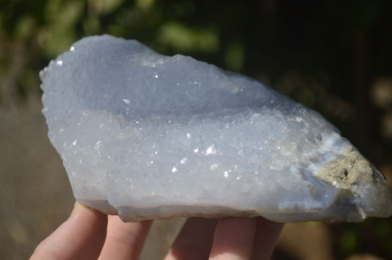 Natural Blue Lace Agate Geode Specimens  x 3 From Nsanje, Malawi - Toprock Gemstones and Minerals 