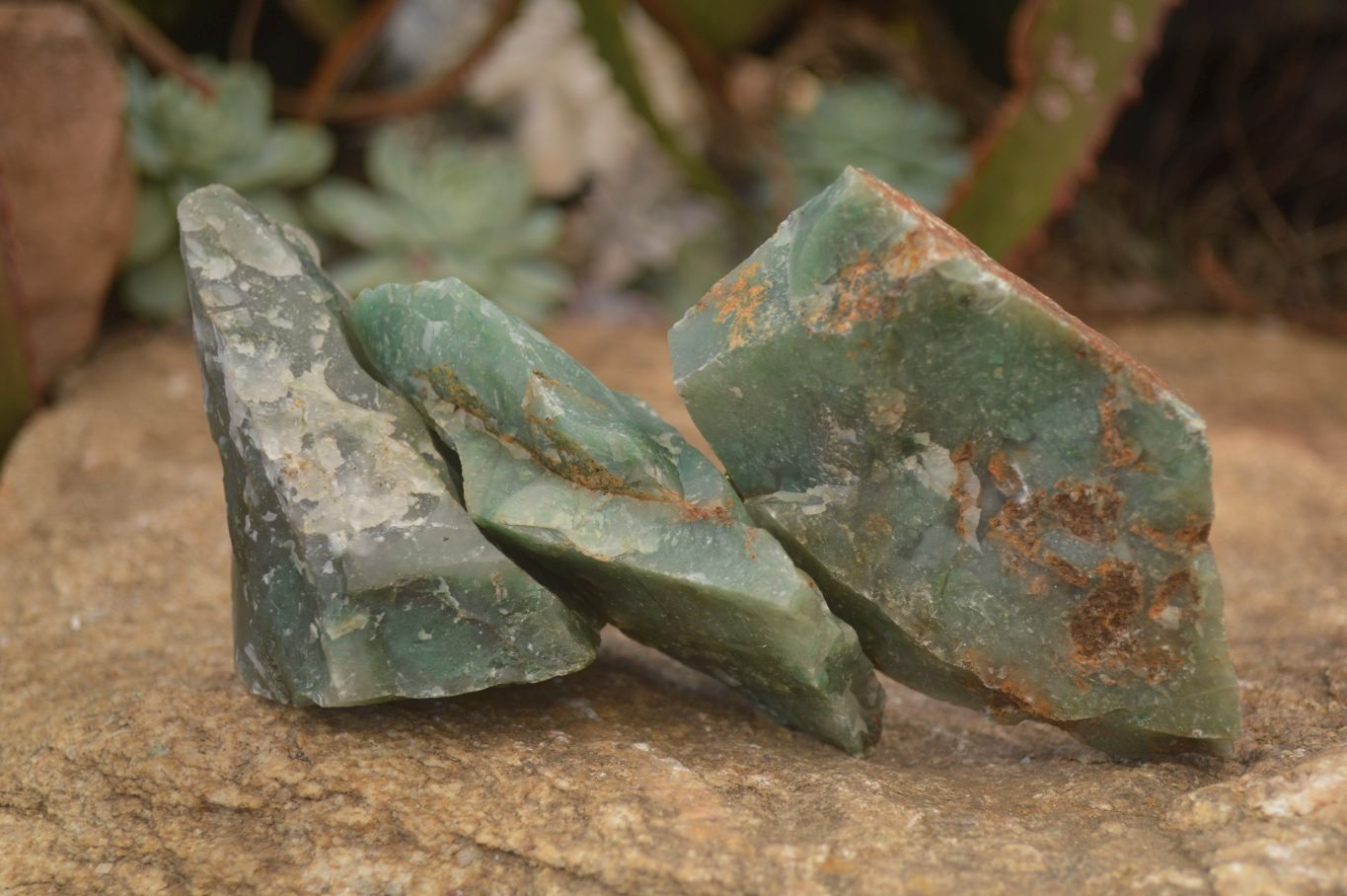 Natural Rough Jade Cobbed Specimens x 24 From Swaziland - Toprock Gemstones and Minerals 
