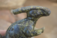 Polished  Leopard Stone Dinosaur Carvings x 2 From Zimbabwe - Toprock Gemstones and Minerals 