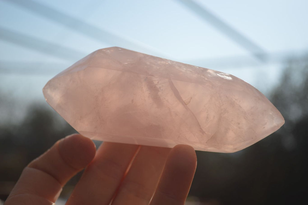 Polished Gemmy Double Terminated Rose Quartz Points x 4 From Ambatondrazaka, Madagascar - Toprock Gemstones and Minerals 