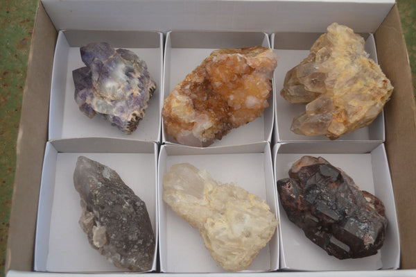 Natural Mixed Selection Of Quartz Specimens  x 6 From Southern Africa